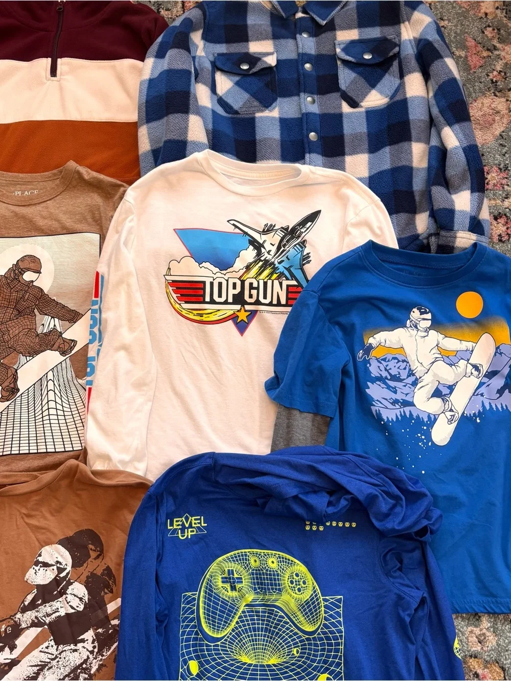 Children’s Place GAP Old Navy Boys Mixed Brand Long Sleeve Sweatshirt Lot Sz 8